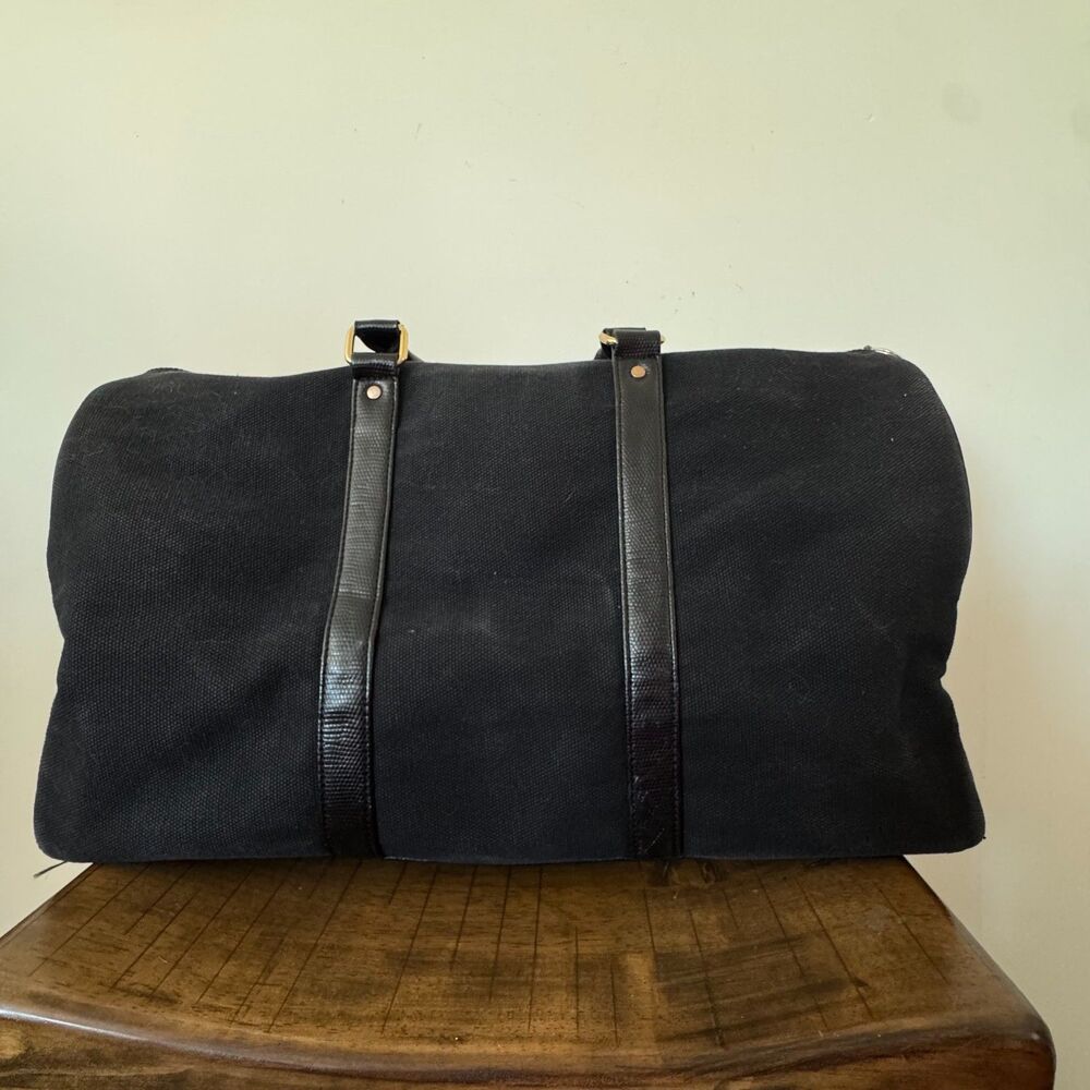 Vintage Y2K Victoria’s Secret Black Canvas Weekender Duffel Bag - Picture 14 of 16